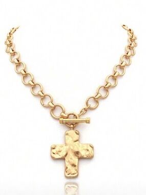 Chunky Toggle Cross Necklace